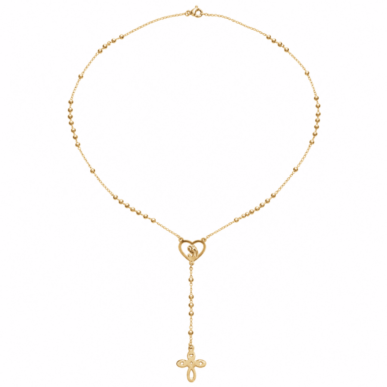 Virgin Mary rosary catholic prayer beads necklace